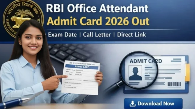 RBI Office Attendant Admit Card